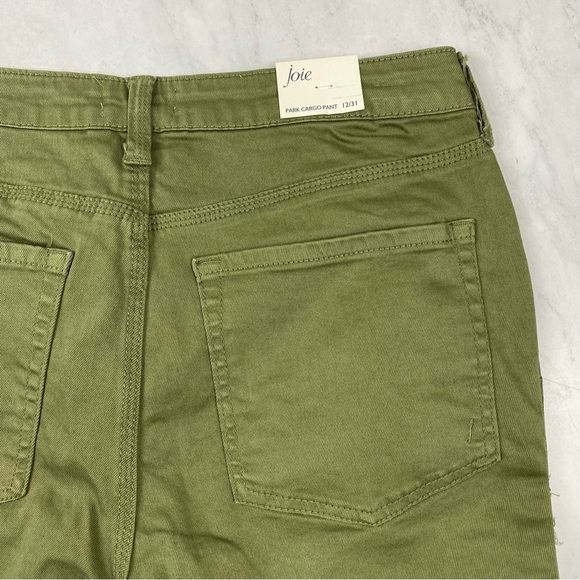 Joie Park Cargo Pant Side Zip Skinny Ankle Jeans Pants Army Green Size 12/31 NWT - Picture 8 of 8